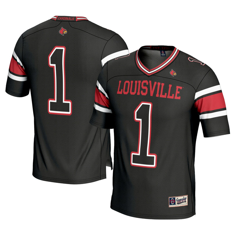 GameDay Greats #1 Black Louisville Cardinals Football Jersey