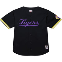 Mitchell & Ness Black LSU Tigers On The Clock Full-Button Fashion Jersey