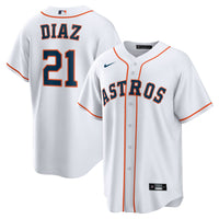 Houston Astros Yainer Diaz Nike White Home Replica Jersey