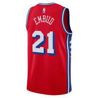 Philadelphia 76ers Jordan Statement Edition Swingman Jersey - Red - Joel Embiid