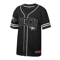 Colosseum Black North Carolina Central Eagles Free Spirited Mesh Button-Up Baseball Jersey