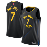 Golden State Warriors Jordan Brand 2024/25 Statement Edition Swingman Jersey - Black - Kristaps Porzi??is