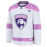 Florida Panthers Fanatics White Hockey Fights Cancer Survivor Practice Jersey