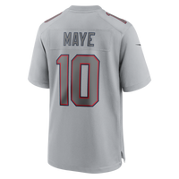 New England Patriots Drake Maye Nike Gray Atmosphere Fashion Game Jersey