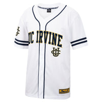 Colosseum White UC Irvine Anteaters Free Spirited Mesh Button-Up Baseball Jersey