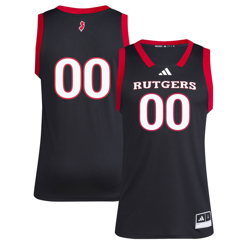 adidas #1 Black Rutgers Scarlet Knights Replica Swingman Jersey