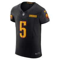 Washington Commanders Jayden Daniels Nike Black Alternate Vapor F.U.S.E. Elite Jersey