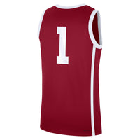 Jordan Brand Crimson Oklahoma Sooners #1 Road Replica Basketball Jersey