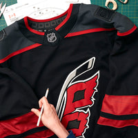 Carolina Hurricanes Fanatics Black Home Authentic Pro Custom Jersey