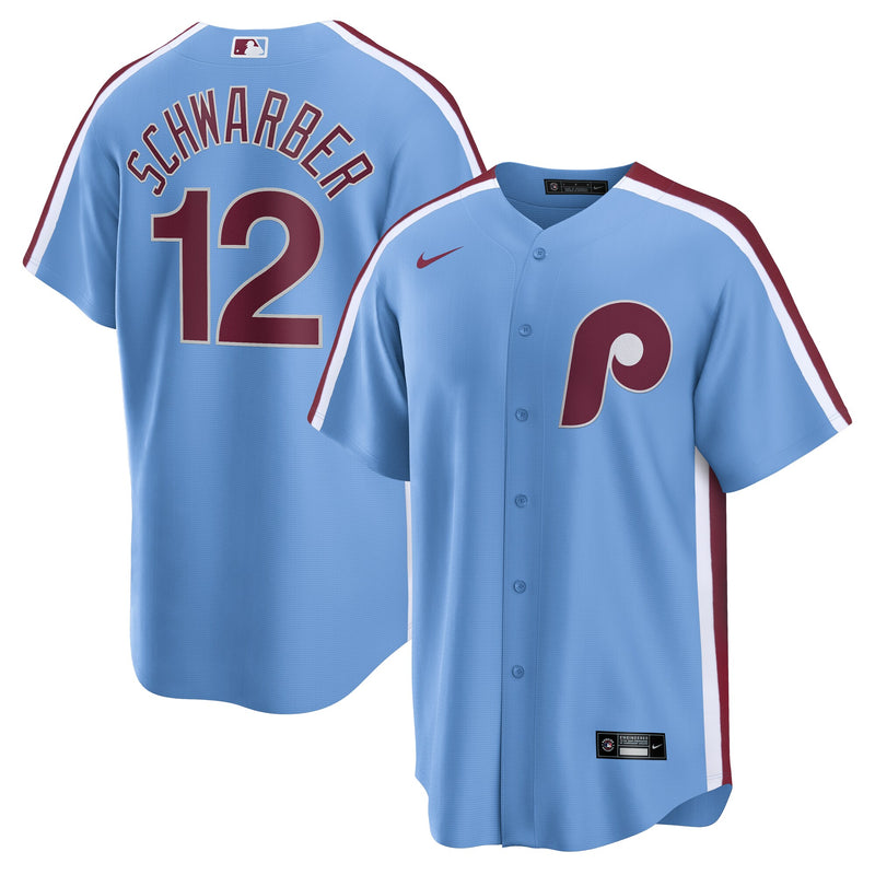 Philadelphia Phillies Kyle Schwarber Nike Light Blue Alternate, 1st Replica Jersey
