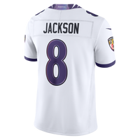 Baltimore Ravens Lamar Jackson Nike White Vapor F.U.S.E. Stitched Limited Jersey