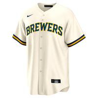 Milwaukee Brewers William Contreras Nike Cream Home Replica Jersey