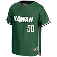 GameDay Greats #1 Green Hawaii Rainbow Warriors Lightweight Baseball Jersey