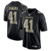 New Orleans Saints Alvin Kamara Nike Carbon Black Fashion Game Jersey