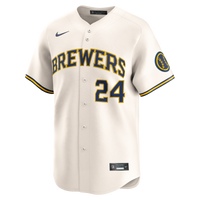 Milwaukee Brewers William Contreras Nike Cream Home Limited Player Jersey