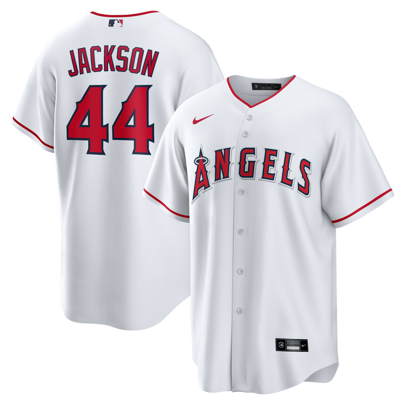 Los Angeles Angels Reggie Jackson Nike White Home Retired Player Replica Jersey