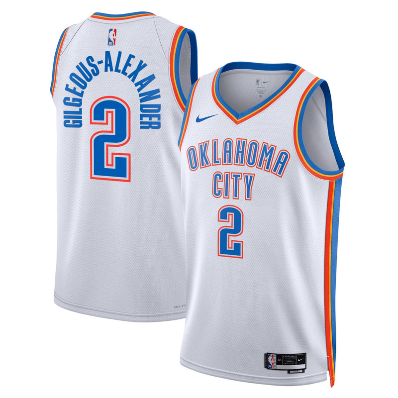 Oklahoma City Thunder Nike Association Edition Swingman Jersey - White - Shai Gilgeous-Alexander