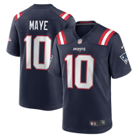 New England Patriots Drake Maye Nike Navy Player Game Jersey
