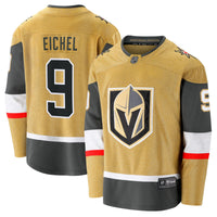 Vegas Golden Knights Jack Eichel Fanatics Gold Home Breakaway Jersey