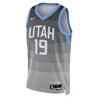 Utah Jazz Nike 2025/26 City Edition Swingman Jersey - Gray - Ace Bailey