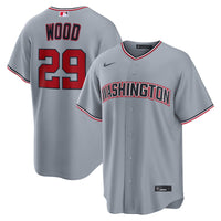 Washington Nationals James Wood Nike Gray Road Replica Jersey