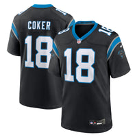 Carolina Panthers Jalen Coker Nike Black Team Game Jersey