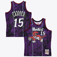 Toronto Raptors Mitchell & Ness Vince Carter 1998 Team Marble Swingman Jersey - Purple