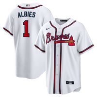 Atlanta Braves Ozzie Albies Nike White Home Replica Player Name Jersey