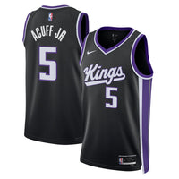 Sacramento Kings Nike Icon Swingman Jersey - Black - Darius Acuff Jr.