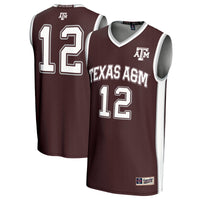 GameDay Greats #12 Maroon Texas A&M Aggies Basketball Lightweight Fashion Jersey