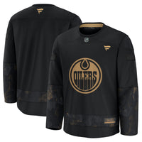 Edmonton Oilers Fanatics Black 2024 Military Appreciation Practice Jersey