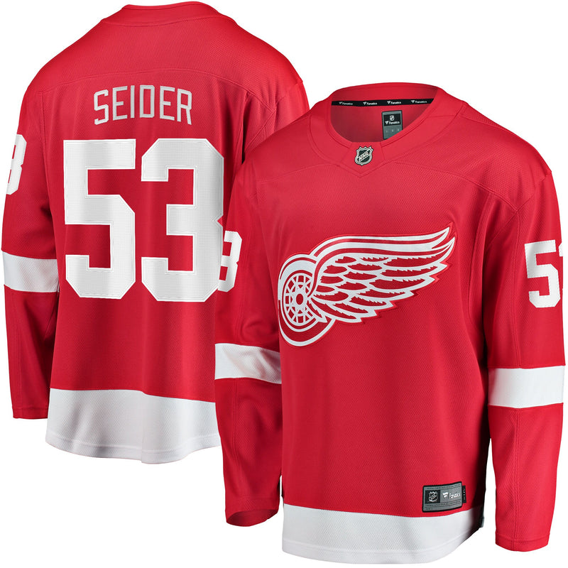 Detroit Red Wings Moritz Seider Fanatics Red Home Breakaway Player Jersey