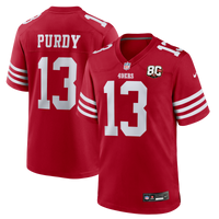 San Francisco 49ers Brock Purdy Nike Scarlet 80th Anniversary Game Jersey