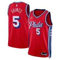 Philadelphia 76ers Jordan Brand Statement Edition Swingman Jersey - Red - Quentin Grimes