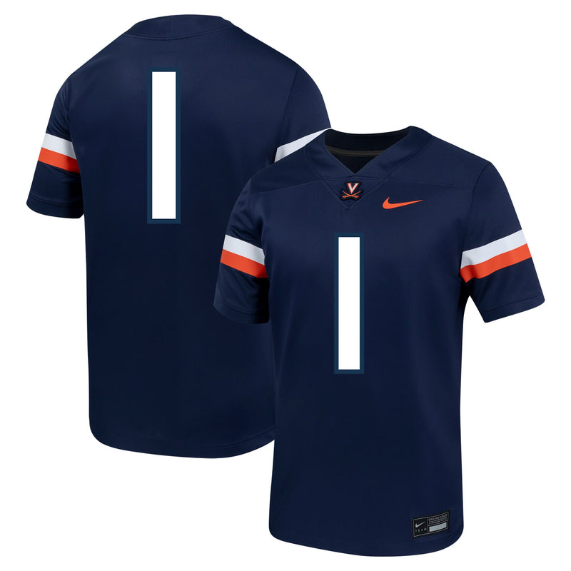 Nike #1 Navy Virginia Cavaliers Untouchable Football Jersey
