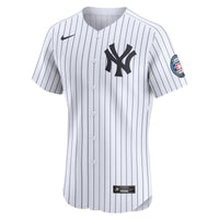 New York Yankees Derek Jeter Nike White Home 2020 Hall of Fame Induction Patch Elite Player Jersey