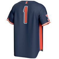 GameDay Greats #1 Navy Illinois Fighting Illini Lightweight Baseball Jersey