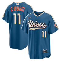 Milwaukee Brewers Jackson Chourio Nike Mineral Blue 2026 City Connect Stadium Jersey