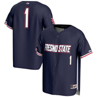 GameDay Greats #1 Navy Fresno State Bulldogs Lightweight Baseball Jersey