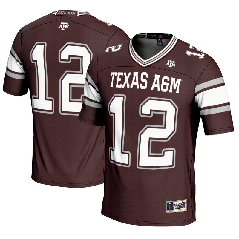 GameDay Greats #12 Maroon Texas A&M Aggies Football Lightweight Fashion Jersey