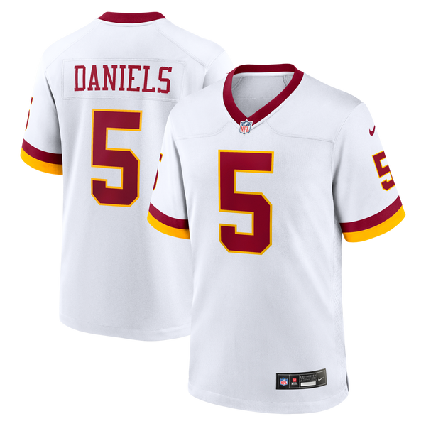 Washington Commanders Jayden Daniels Nike White Game Super Bowl Era Jersey