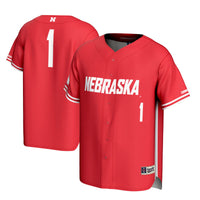 GameDay Greats #1 Scarlet Nebraska Huskers Lightweight Baseball Jersey