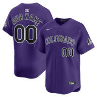 Colorado Rockies Nike Purple Alternate Limited Custom Jersey