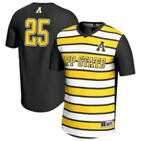 GameDay Greats #25 Black Appalachian State Mountaineers Lightweight Soccer Fashion Jersey