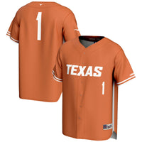 GameDay Greats #1 Burnt Orange Texas Longhorns Lightweight Baseball Jersey