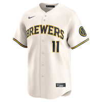 Milwaukee Brewers Jackson Chourio Nike Cream Home Limited Jersey