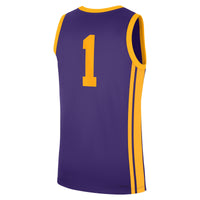 Nike #1 Purple LSU Tigers Road Replica Jersey