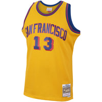 Mitchell & Ness Wilt Chamberlain Gold San Francisco Warriors 1962-63 Hardwood Classics Swingman Jersey
