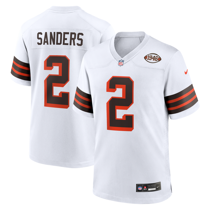 Cleveland Browns Shedeur Sanders Nike White Alternate Game Jersey