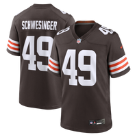 Cleveland Browns Carson Schwesinger Nike Brown 2025 NFL Draft Game Jersey
